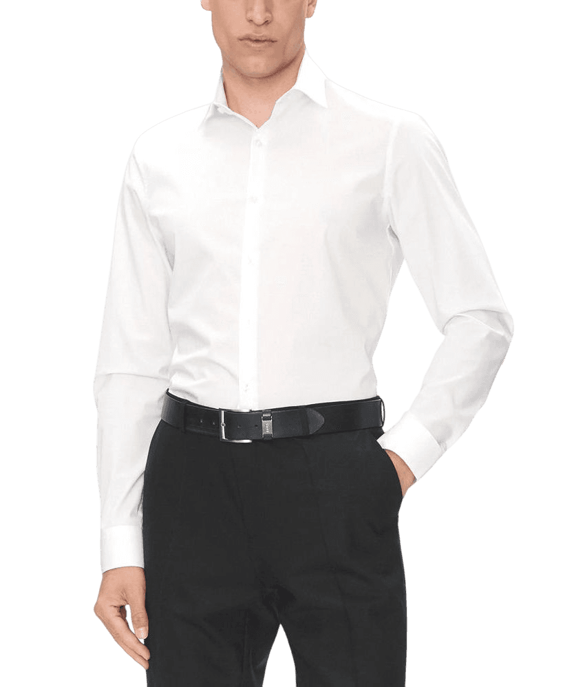 Ανδρικό Slim Πουκάμισο Λευκό Calvin Klein LV019EU000-XO0