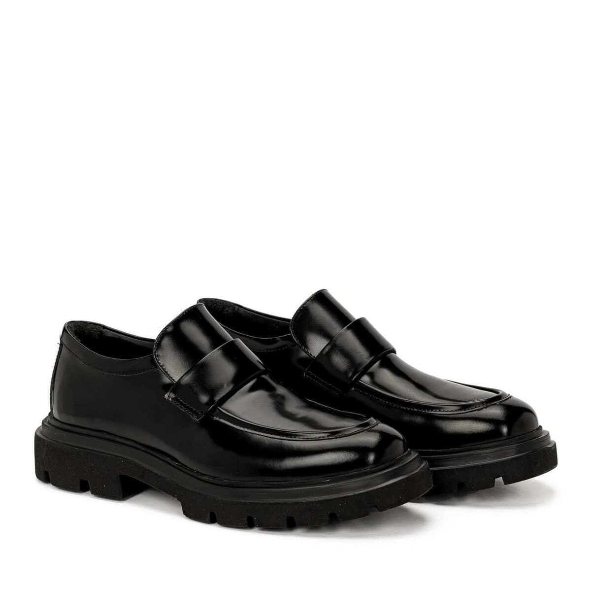 Ανδρικά Δερμάτινα Xειροποίητα loafers Diadoch 2424-BLACK