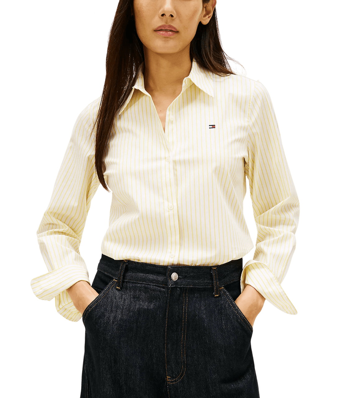 Γυναικείο Ριγέ Πουκάμισο Ροζ Tommy Hilfiger WW0WW47169-0D5