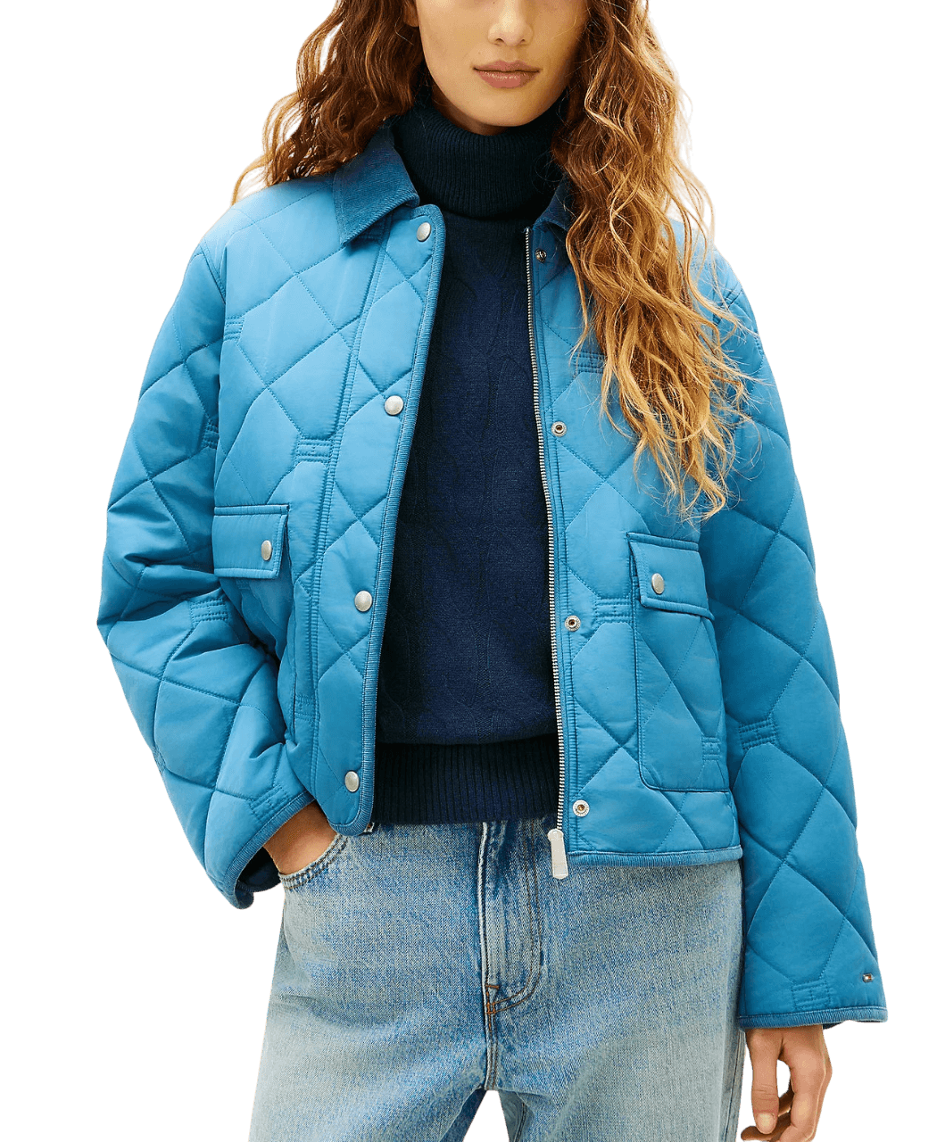 Γυναικείο Μπουφάν Μπλε Tommy Hilfiger WW0WW47998-DA2