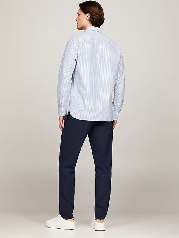 Ανδρικό Ριγέ Πουκάμισο Μπλε Tommy Hilfiger MW0MW36238-0A8