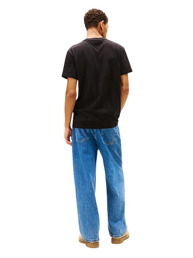 Ανδρικό T-shirt Μαύρο Tommy Jeans DM0DM22317-BDS