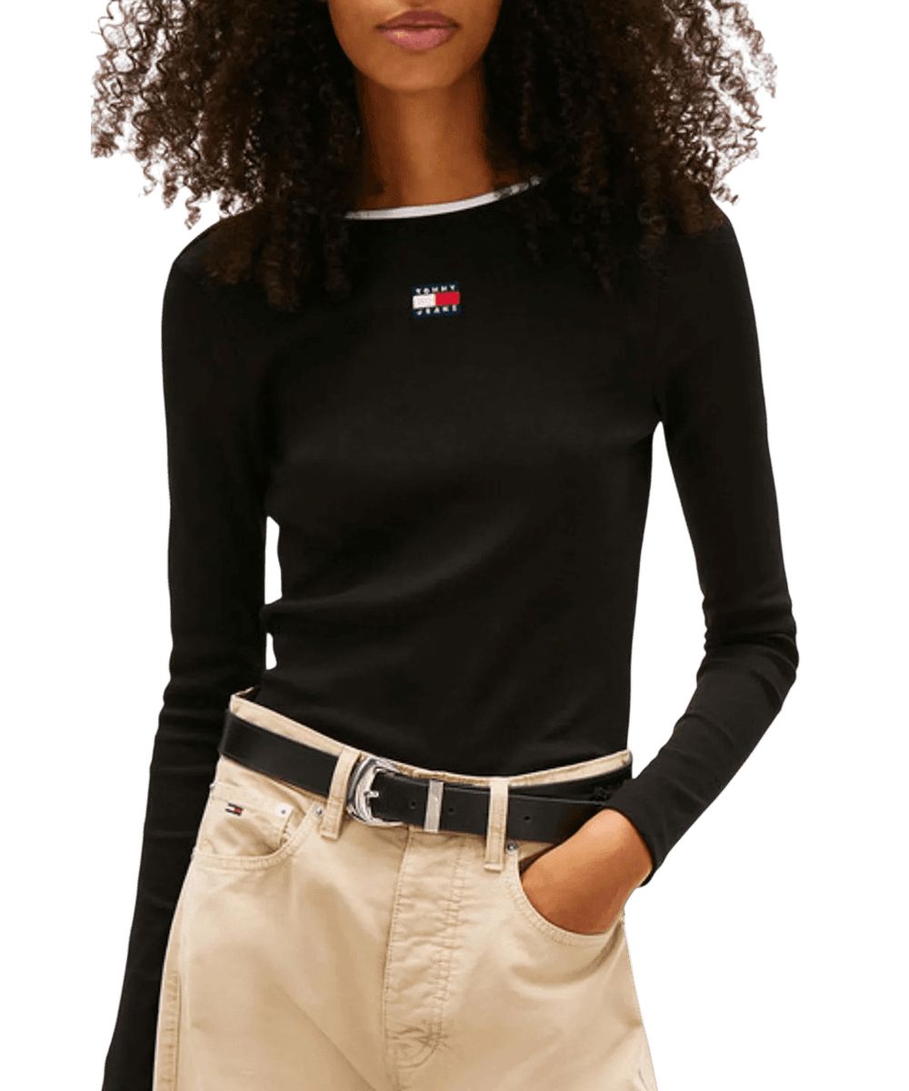 Γυναικεία Μακρυμάνικη Μπλούζα Λευκή Tommy Jeans DW0DW21839-YBL