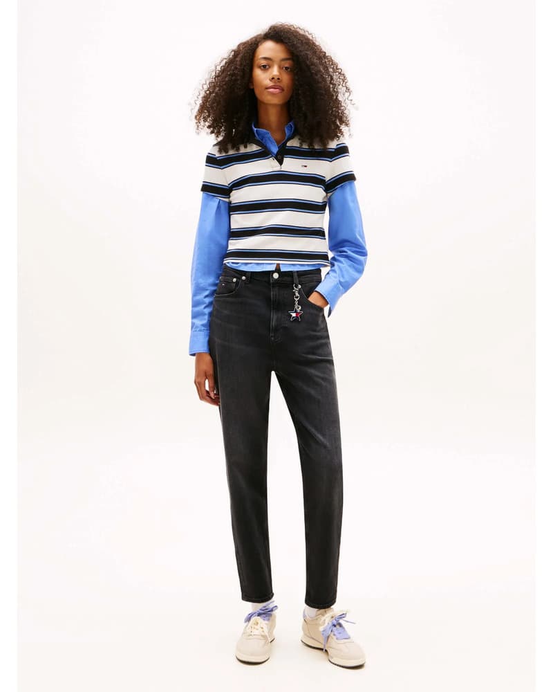 Γυναικείο Mom Τζιν Μαύρο Tommy Jeans DW0DW22442-1BZ