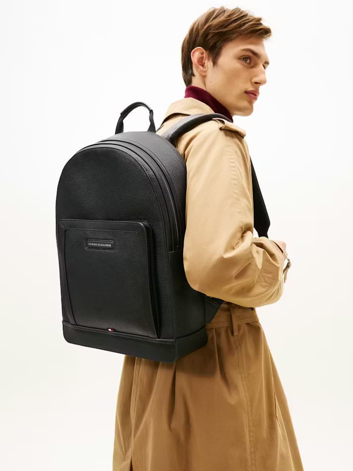 Ανδρική Τσάντα Πλάτης Μαύρη Tommy Hilfiger AM0AM13983-BDS