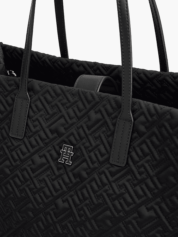 Γυναικεία City Tote Τσάντα Μαύρη Tommy Hilfiger AW0AW18163-BDS