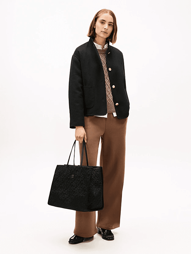 Γυναικεία City Tote Τσάντα Μαύρη Tommy Hilfiger AW0AW18163-BDS