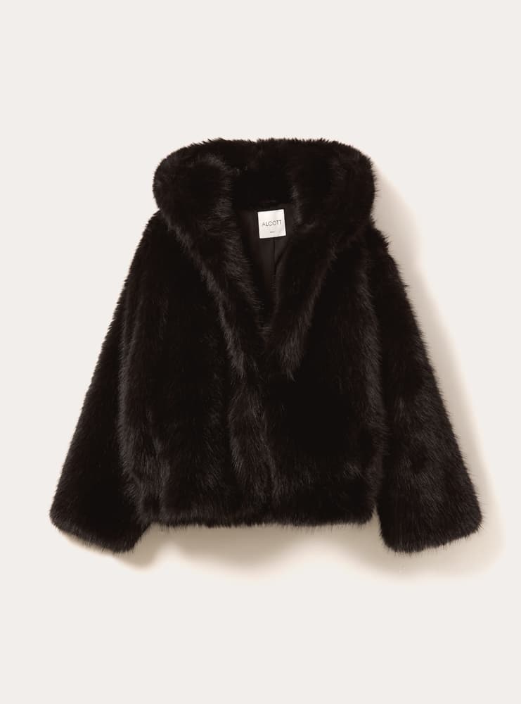 Γυναικεία Eco Γούνα Μαύρη Alcott CP0075DOAX15-BLACK