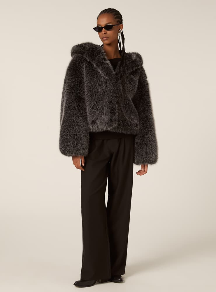 Γυναικεία Eco Γούνα Μαύρη Alcott CP0084DOAX15-BLACK