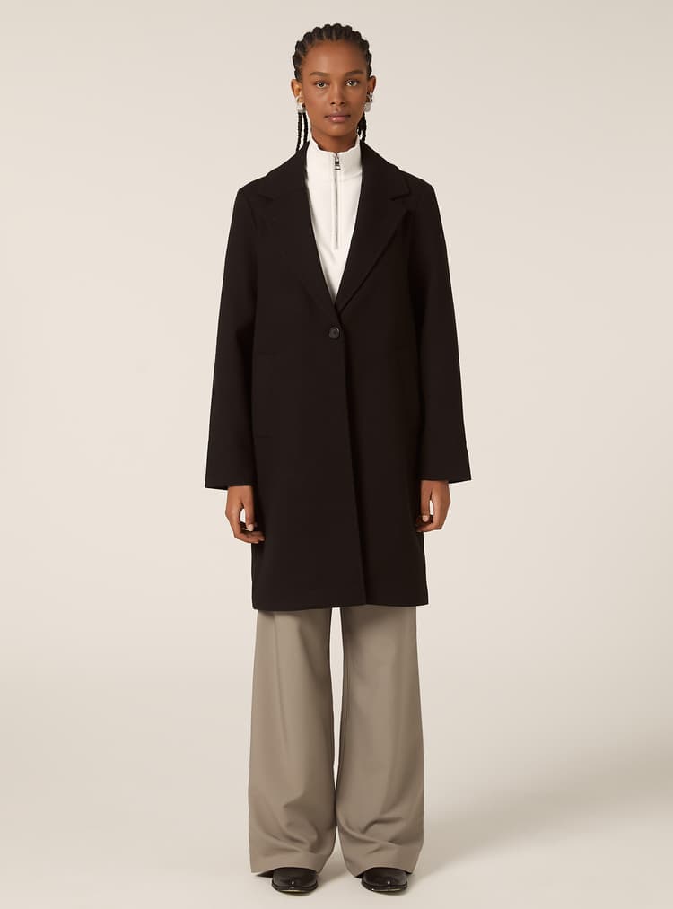 Γυναικείο Παλτό Μαύρο Alcott CP2270DOAX15-BLACK