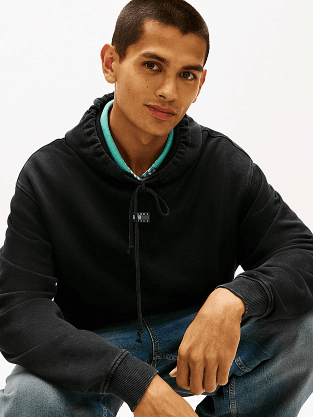 Ανδρικό Φούτερ Μαύρο Tommy Jeans DM0DM22383-BDS