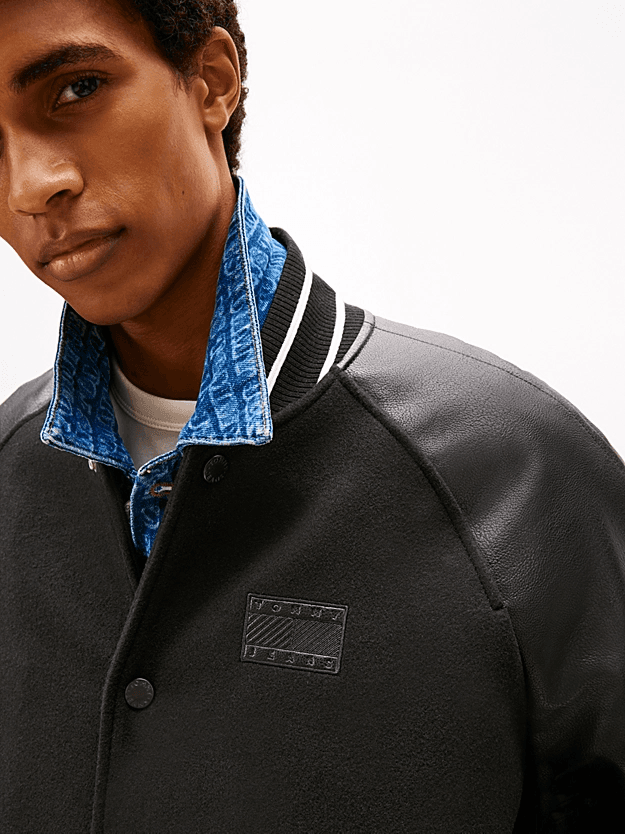 Ανδρικό Varsity Μπουφάν Μαύρο Tommy Jeans DM0DM22439-BDS