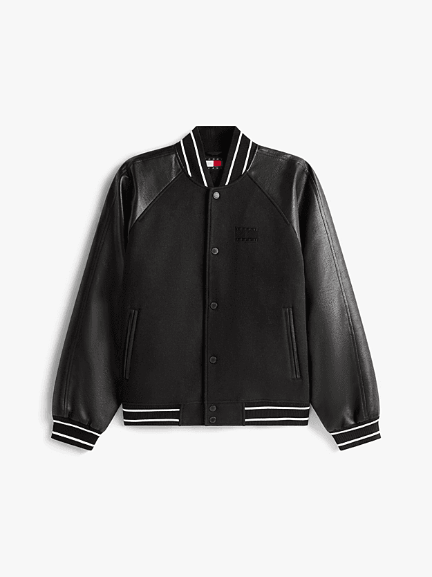 Ανδρικό Varsity Μπουφάν Μαύρο Tommy Jeans DM0DM22439-BDS