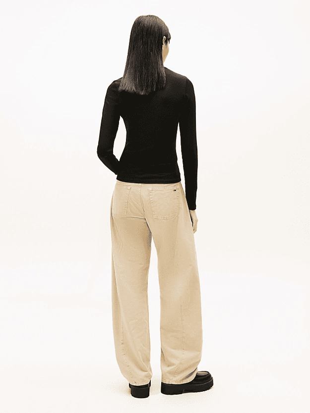 Γυναικείο Slim Μακρυμάνικο T-shirt Μαύρο Tommy Jeans DW0DW20178-BDS