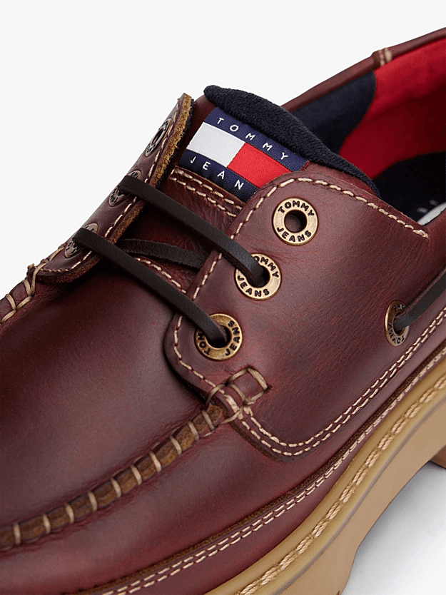 Γυναικεία Δερμάτινα Παπούτσια Καφέ Tommy Jeans EN0EN03003-GTB