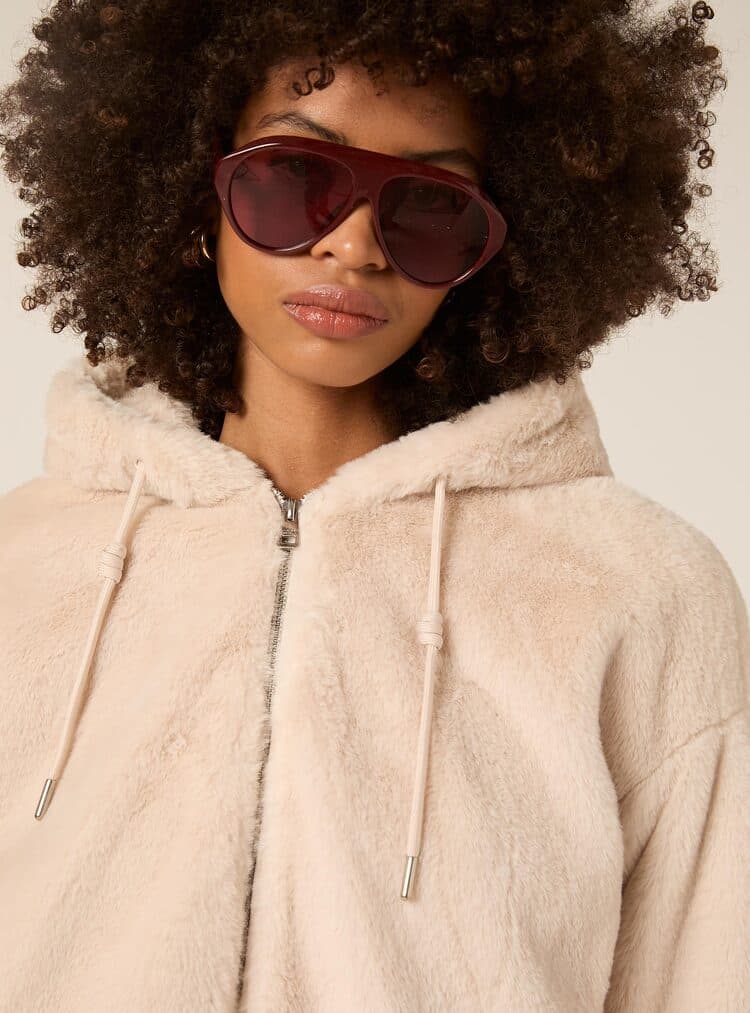 Γυναικεία Eco Γούνα Off White Alcott GB2121DOAX15-OFFWHITE