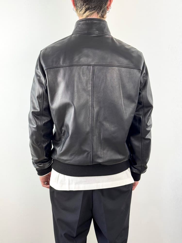 Ανδρικό Δερμάτινο Μπουφάν Μαύρο Maffei 51220-NERO