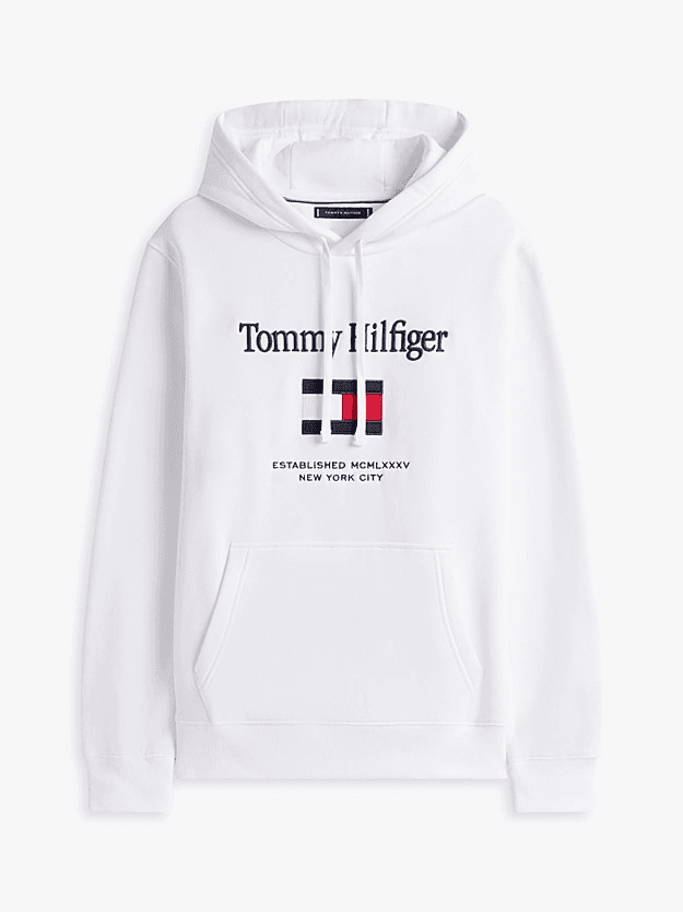 Ανδρικό Φούτερ Λευκό Tommy Hilfiger MW0MW42735-YBR