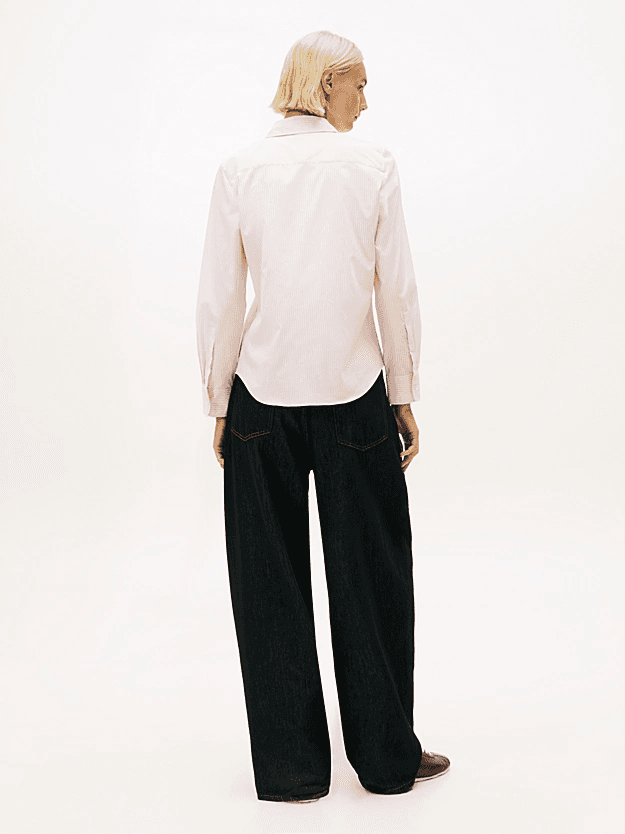 Γυναικείο Ριγέ Πουκάμισο Ροζ Tommy Hilfiger WW0WW47169-0D5