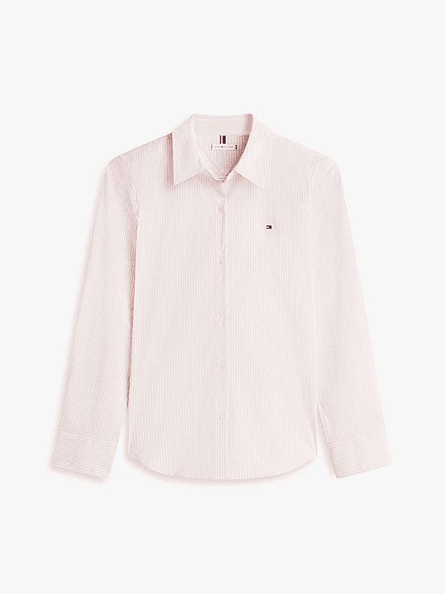 Γυναικείο Ριγέ Πουκάμισο Ροζ Tommy Hilfiger WW0WW47169-0D5