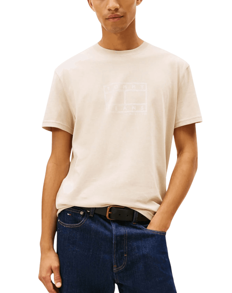 Ανδρικό T-shirt Γαλάζιο Tommy Jeans DM0DM22317-C58