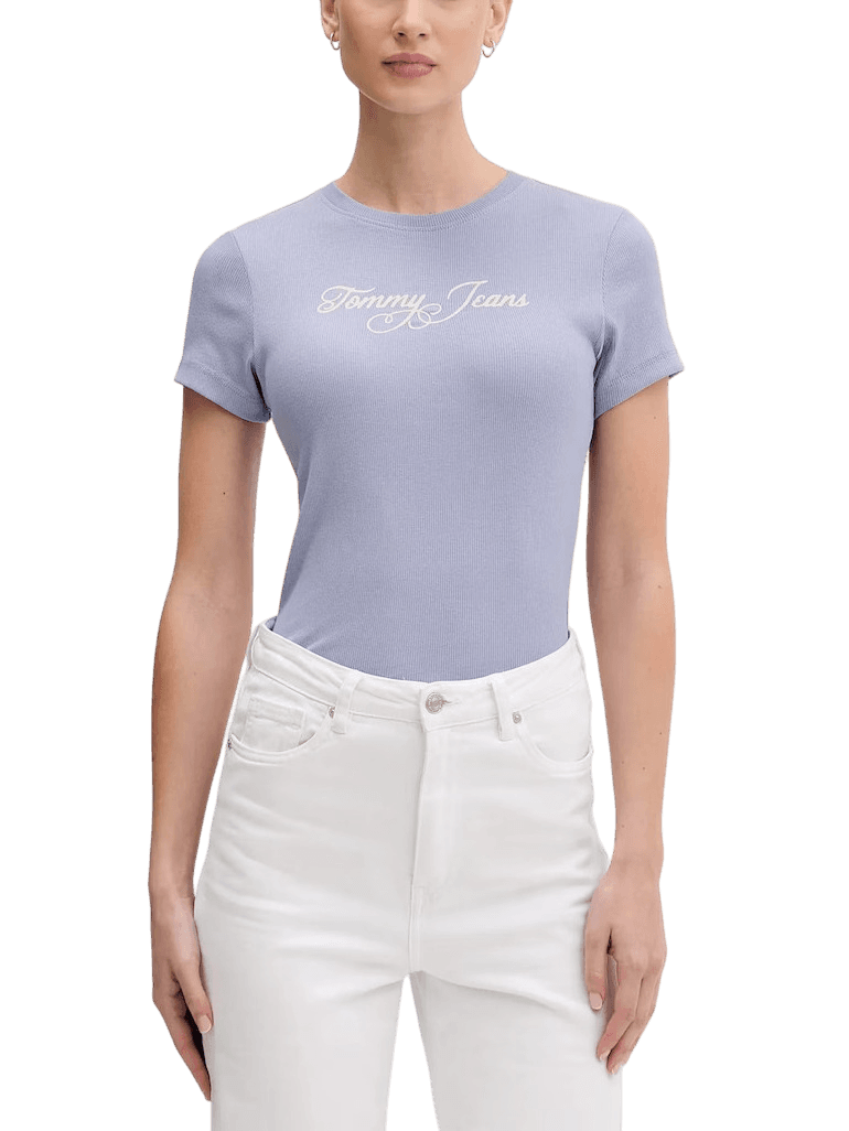 Γυναικείο Slim T-shirt Μαύρο Tommy Jeans DW0DW21838-BDS