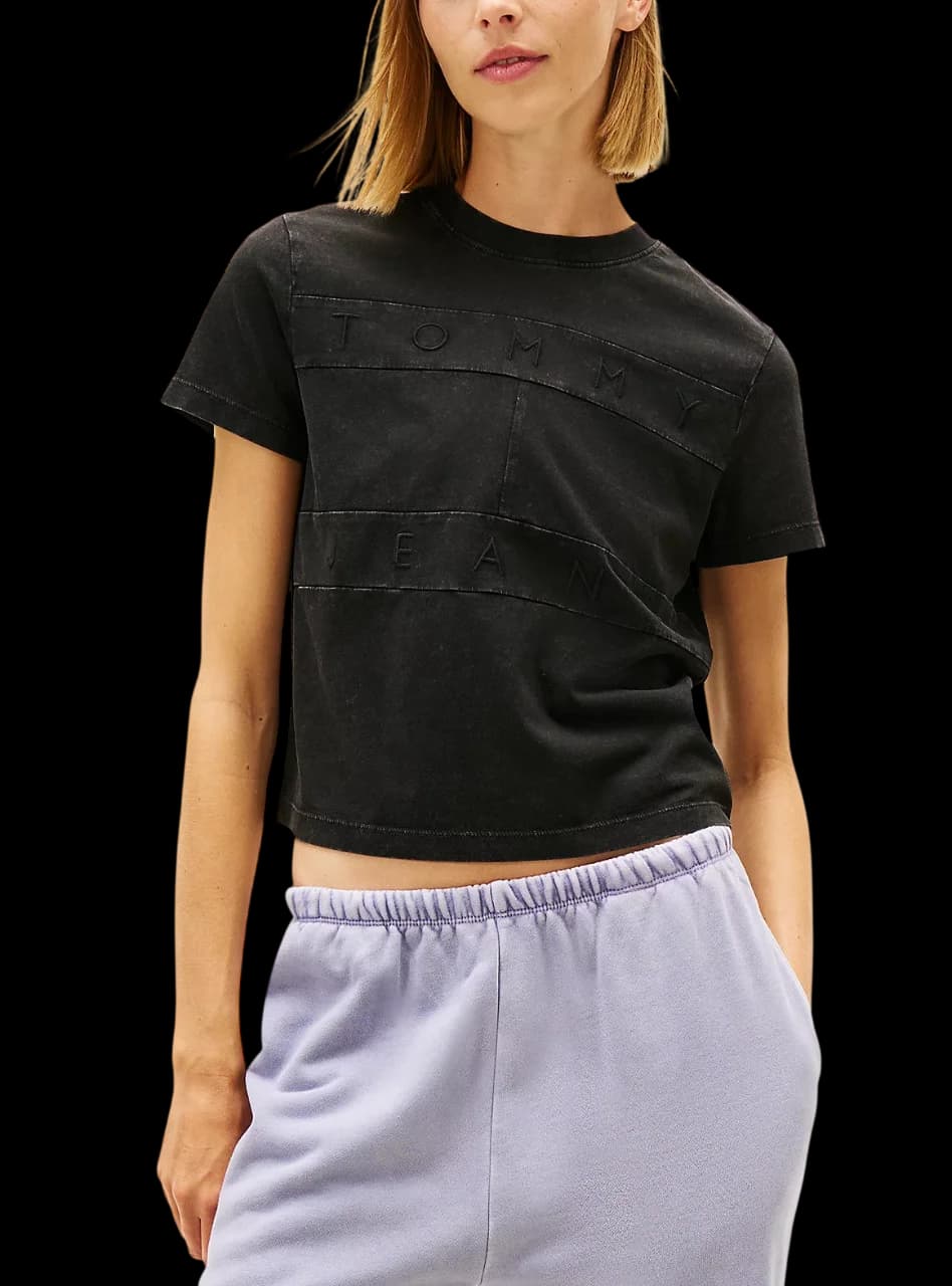 Γυναικείο T-shirt Μαύρο Tommy Jeans DW0DW22539-BDS
