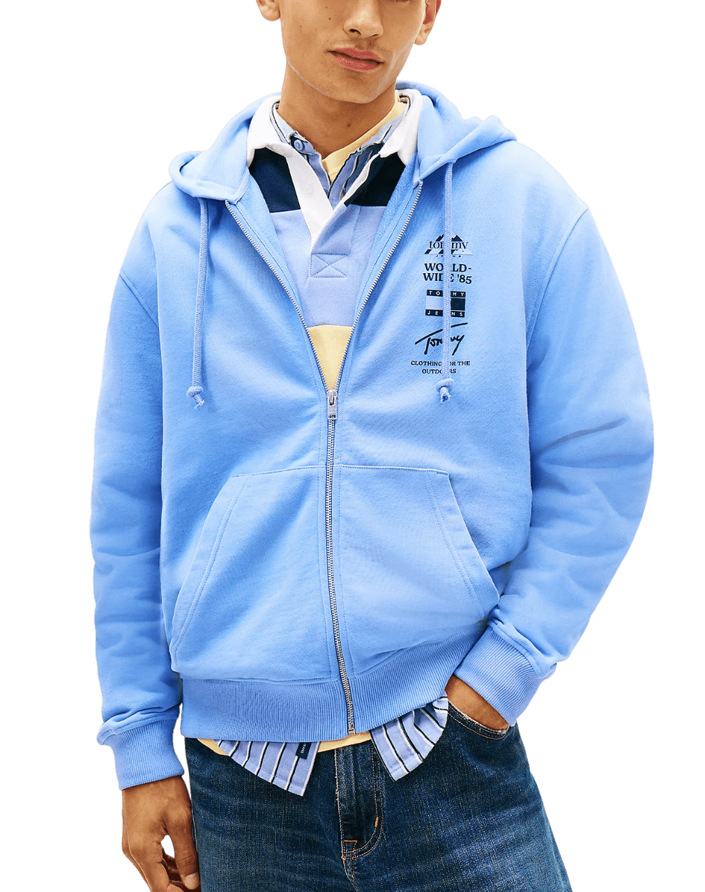 Ανδρική Ζακέτα Γαλάζια Tommy Jeans DM0DM22378-C58