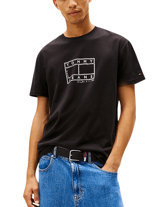 Ανδρικό T-shirt Γαλάζιο Tommy Jeans DM0DM22317-C58