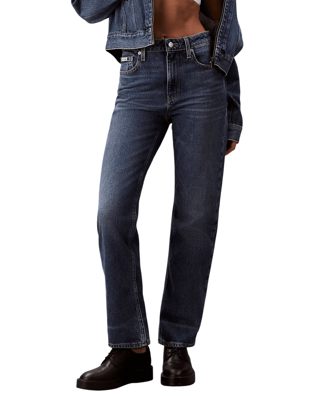 CALVIN KLEIN JEANS HIGH RISE STRAIGHT STANTON LV047D743G-YYGRG DenimBlue