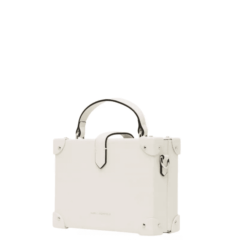 Γυναικεία Δερμάτινη K/Autograph Τσάντα Τσάντα Off White Karl Lagerfeld B1W30100-110 OFF WHITE