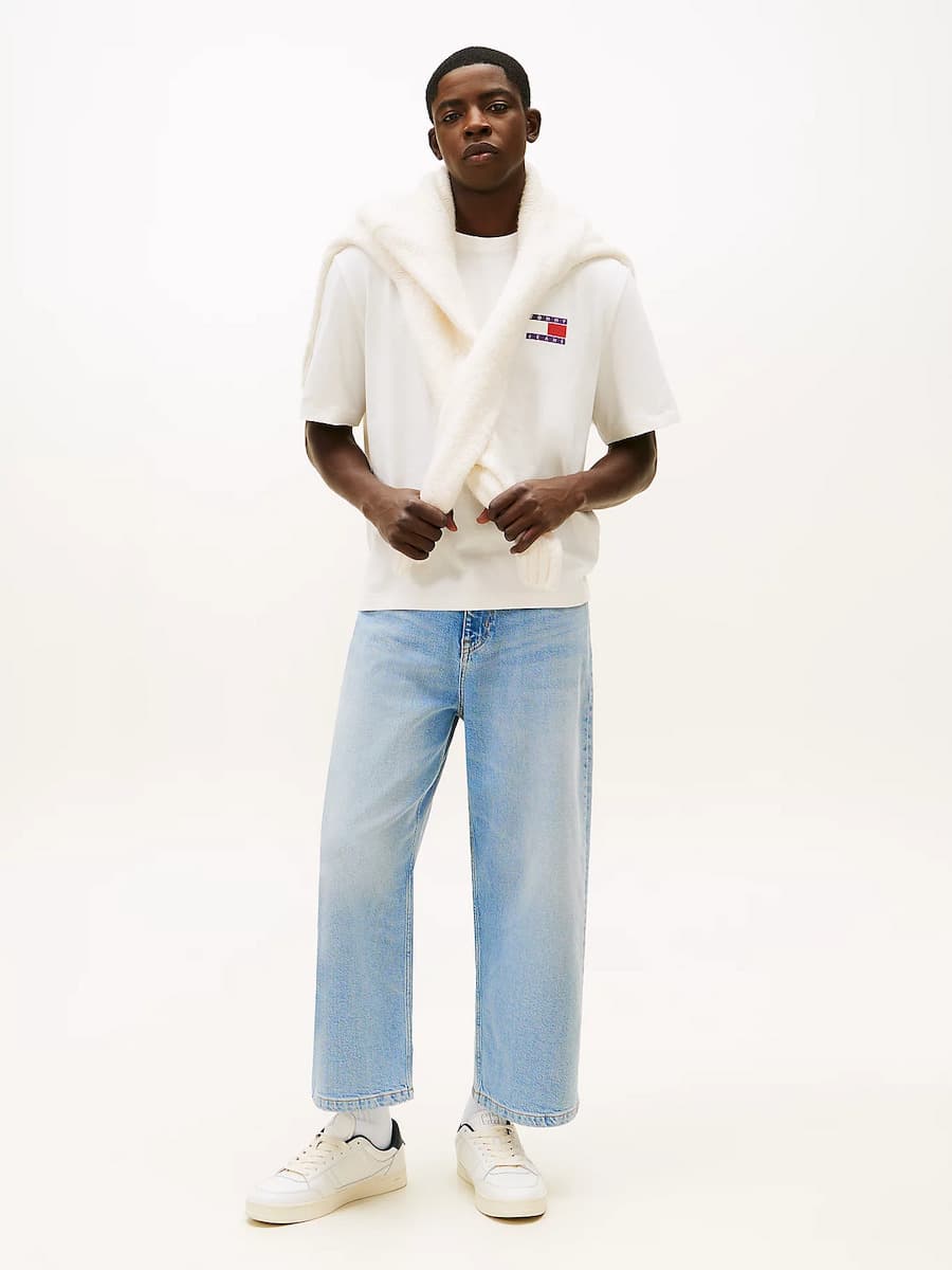 Ανδρικό T-shirt Εκρού Tommy Jeans DM0DM22337-YBH