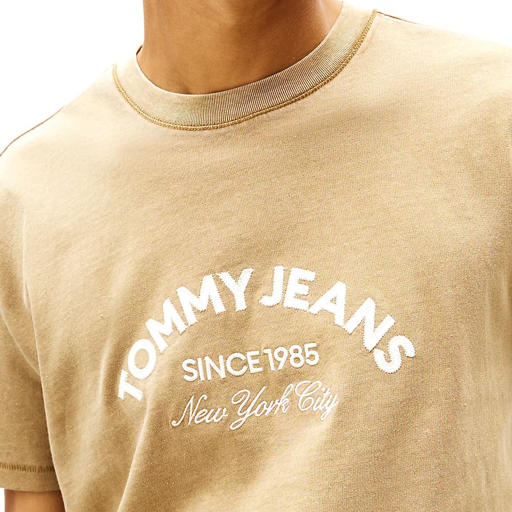 Ανδρικό T-shirt Μπεζ Tommy Jeans DM0DM22328-AEN