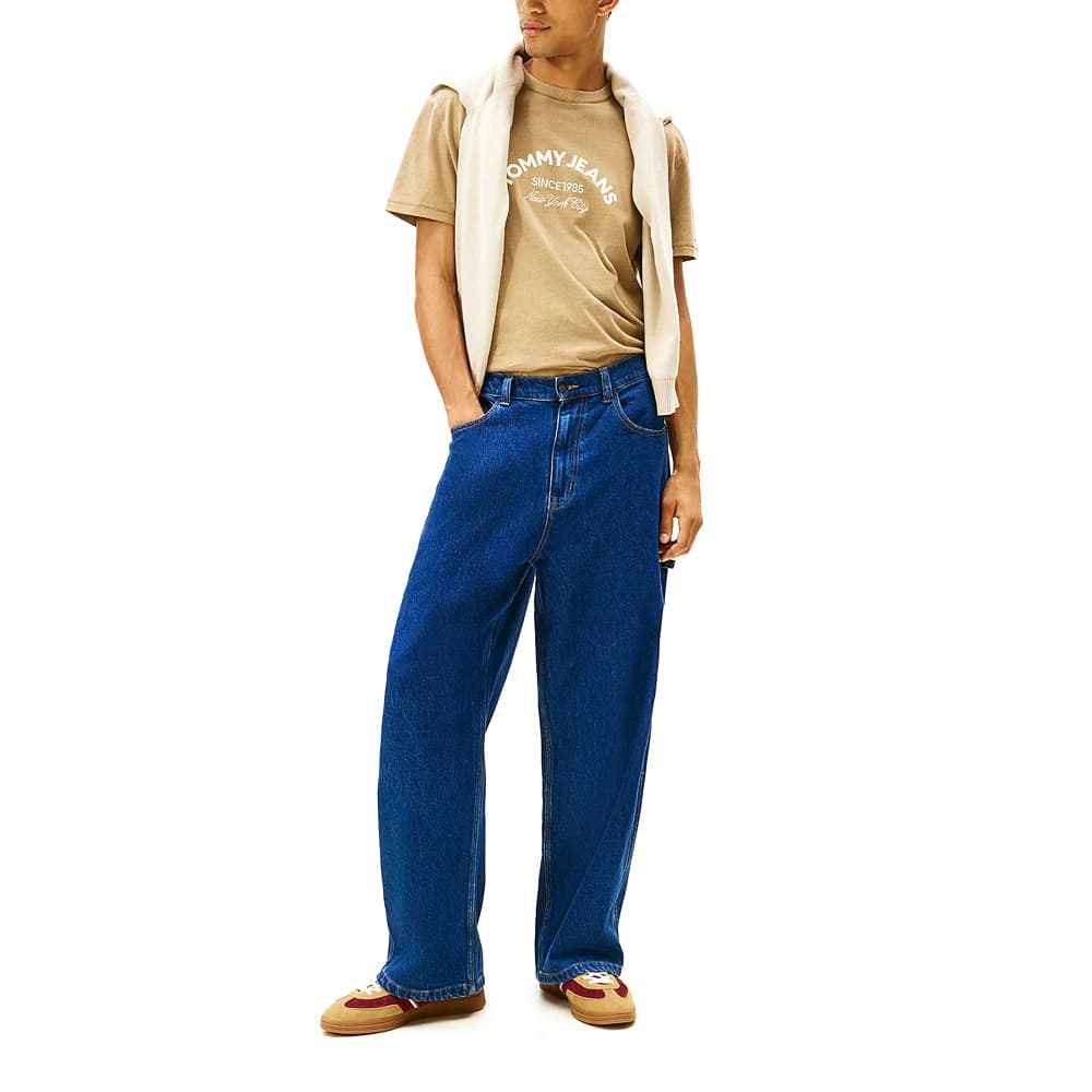 Ανδρικό T-shirt Μπεζ Tommy Jeans DM0DM22328-AEN