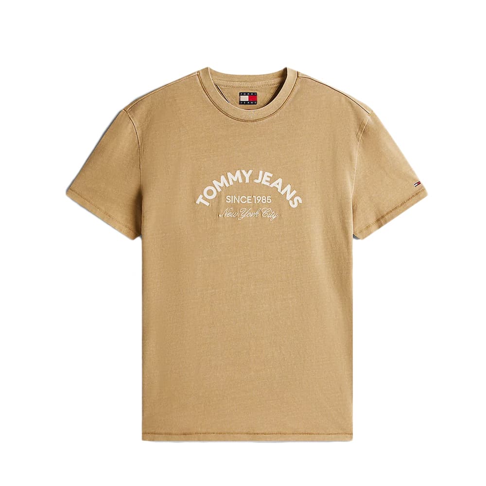 Ανδρικό T-shirt Μπεζ Tommy Jeans DM0DM22328-AEN