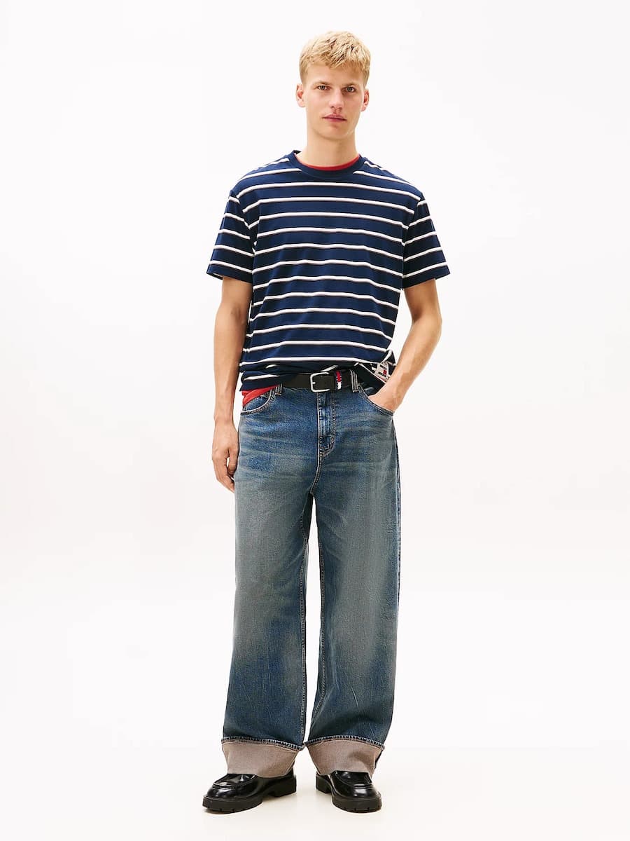 Ανδρικό T-shirt Navy Μπλε Tommy Jeans DM0DM22325-C1G