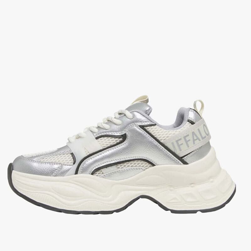 Γυναικεία Yuno One Sneakers Λευκά Buffalo BUF1636643-WHI/BLA/SIL