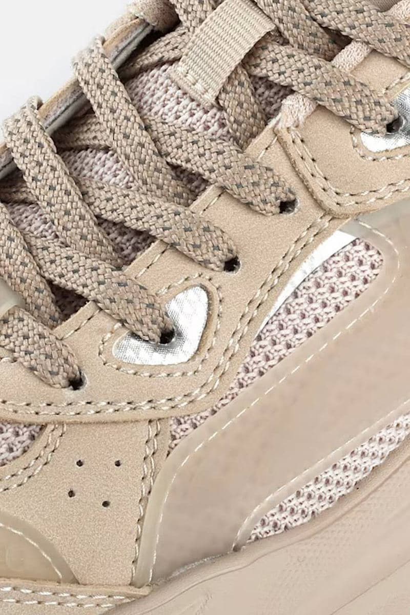 Γυναικεία Bliss Mesh Sneakers Μπεζ Buffalo BUF1636588-CREAM SILVER