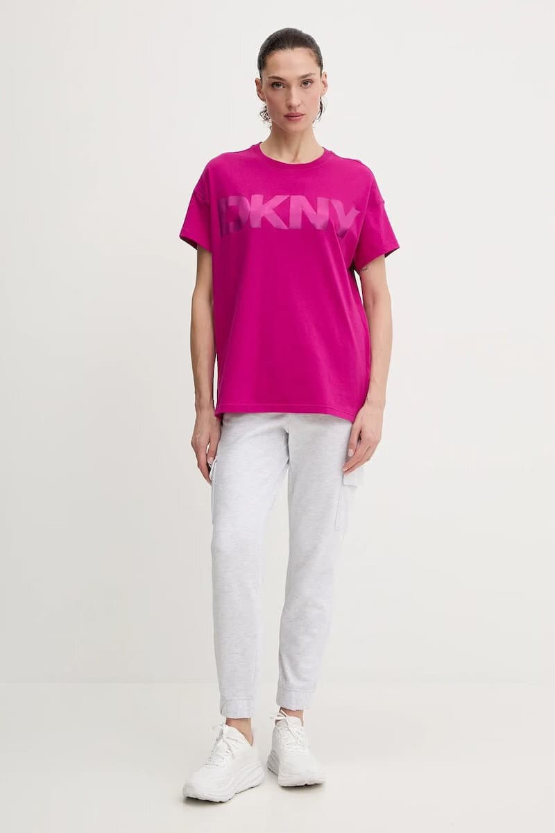 Γυναικείο Logo T-shirt Φουξ DKNY DP6T1534-H0J