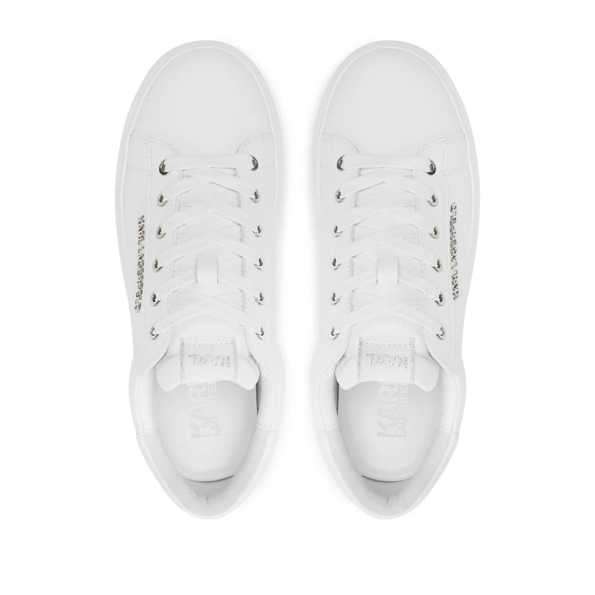 Ανδρικά Δερμάτινα NFT Kounter Sneakers Λευκά Karl Lagerfeld KL52575N-01W WHITE