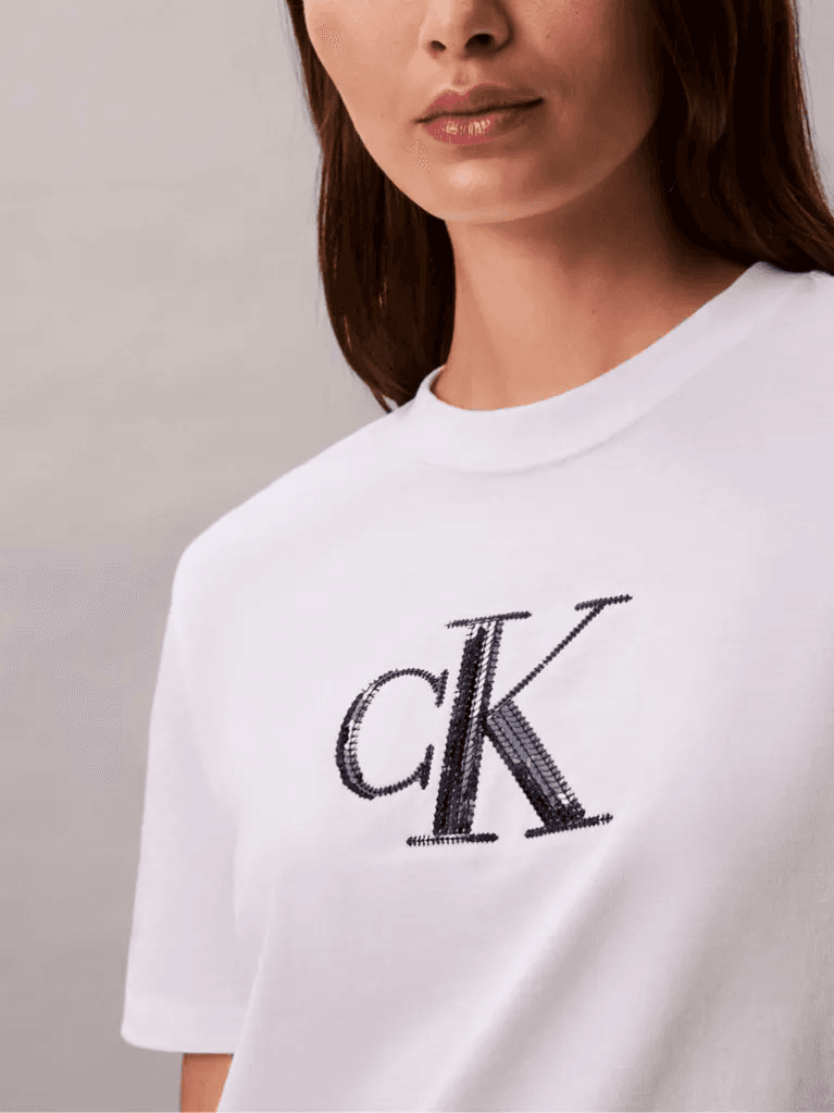 Γυναικείο T-shirt Λευκό Calvin Klein LV044E215G-YAA