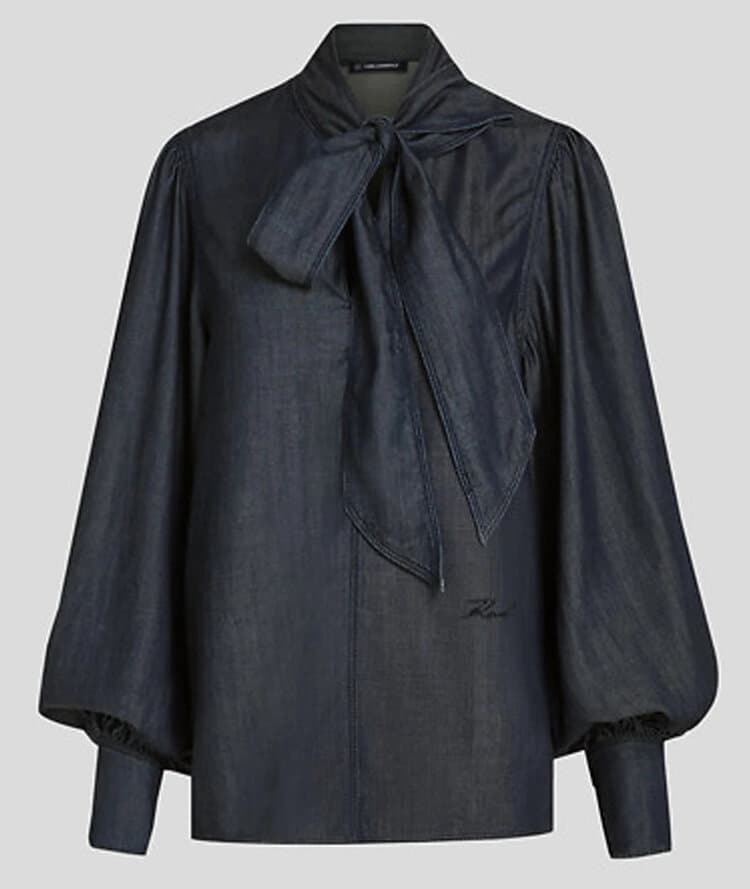 Γυναικεία Τζιν Μπλούζα Navy Μπλε Karl Lagerfeld B1W11025-D24 DARK BLUE DENIM