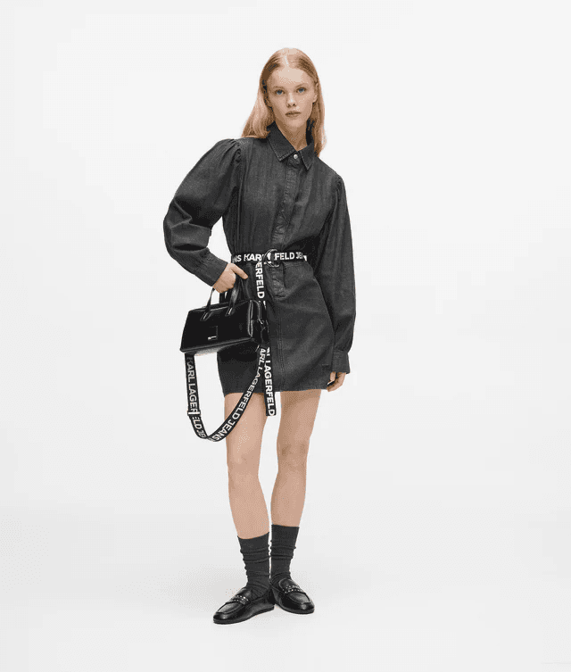 Γυναικείο Τζιν Φόρεμα Μαύρο Karl Lagerfeld Jeans B1W13038-1BJ WASHED BLACK