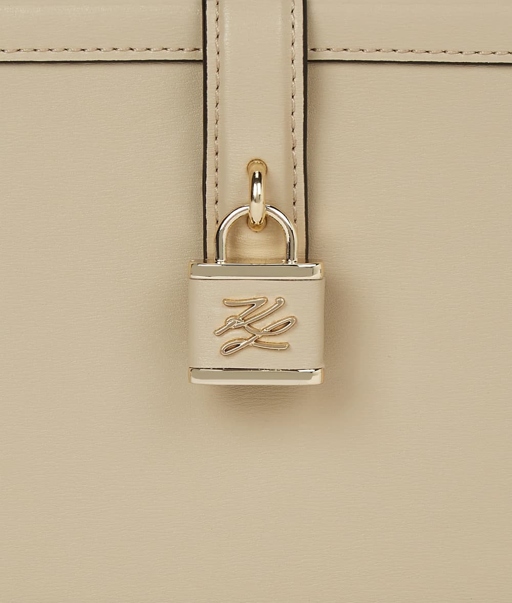 Γυναικεία Δερμάτινη K/Autograph Τσάντα Τσάντα Μπεζ Karl Lagerfeld B1W30100-2FT SAFARI