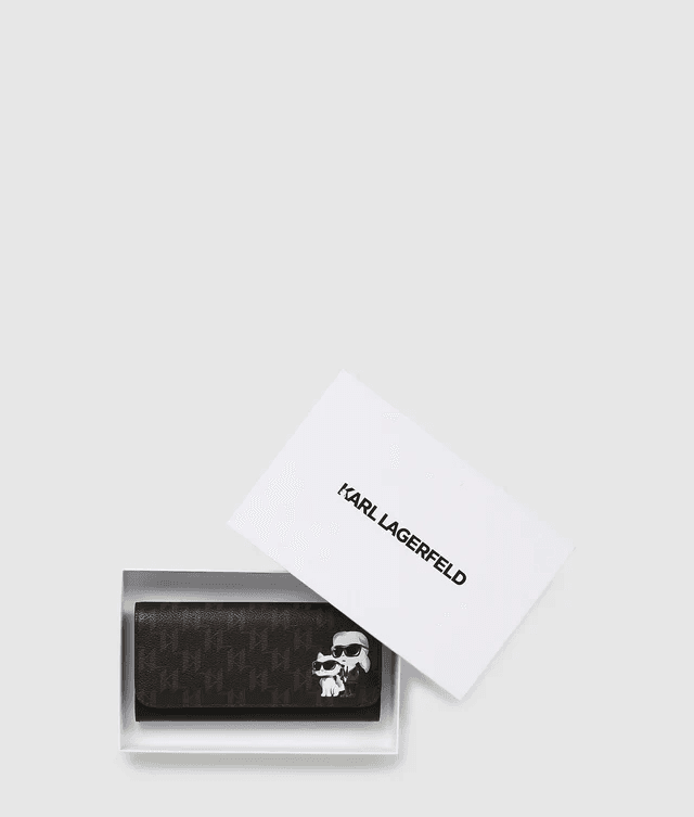 Γυναικείο Ikon Monogram Πορτοφόλι Μαύρο Karl Lagerfeld B1W32015-2LS BROWN KL MONO