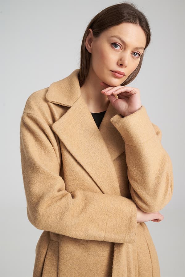 Γυναικείο Mellio Παλτό Camel Mind Matter MML25-02-06-027