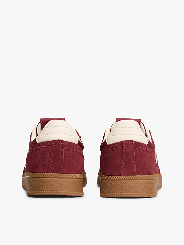 Γυναικεία Δερμάτινα Greenwich Sneakers Μπορντό Tommy Jeans EN0EN02924-XKK