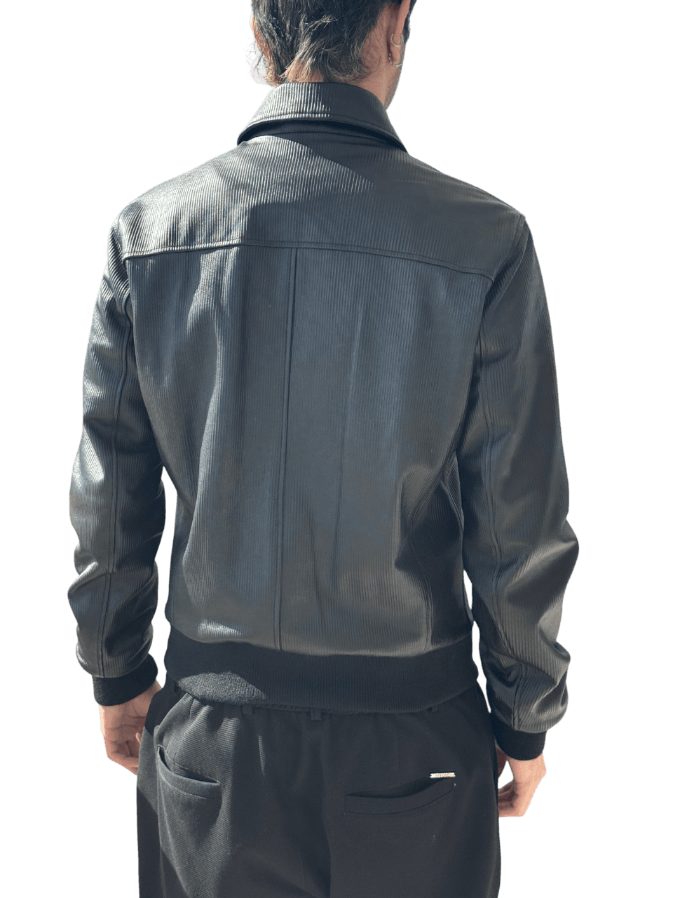 Ανδρικό Δερμάτινο Μπουφάν Μαύρο Maffei 51221B-NERO