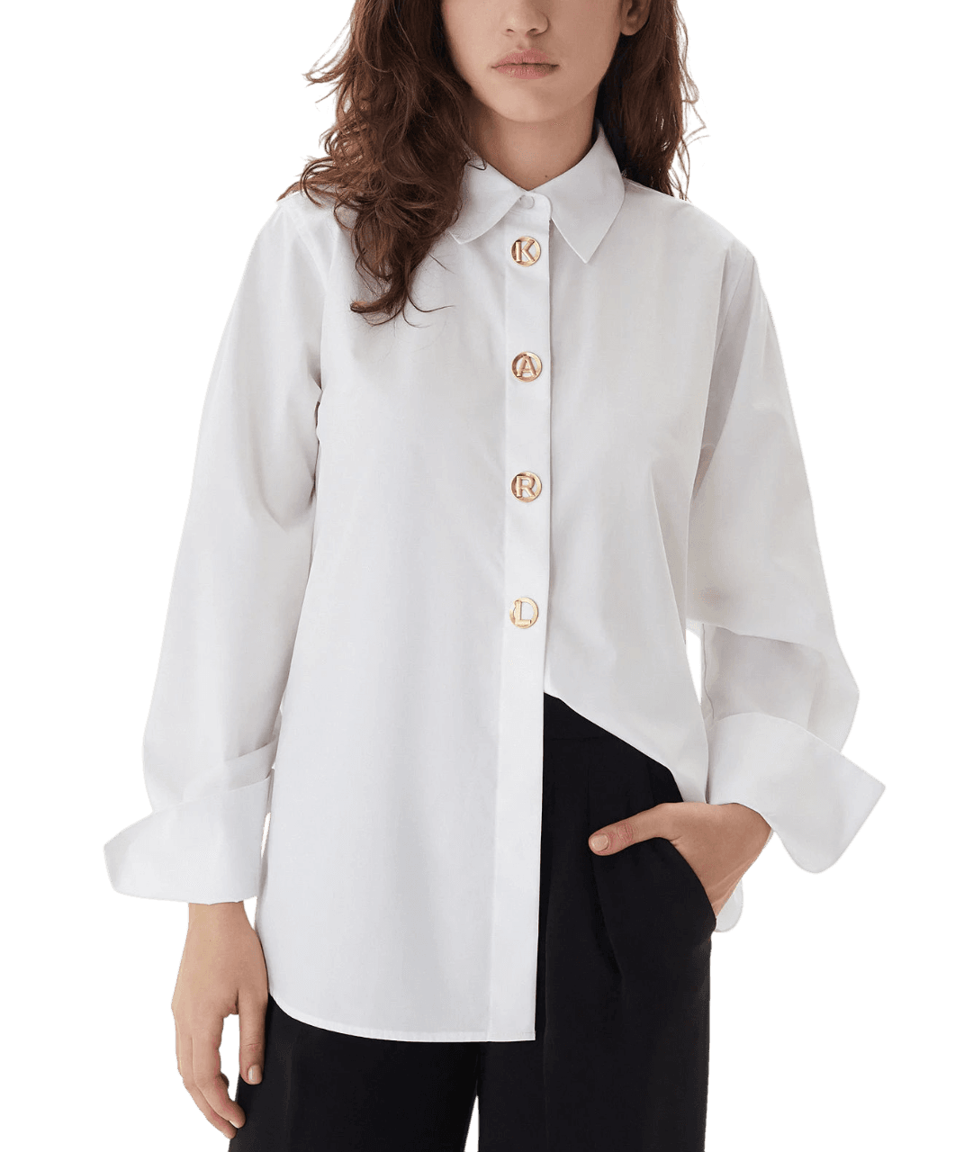 Γυναικείο Πουκάμισο Λευκό Karl Lagerfeld B1W11012-100 WHITE