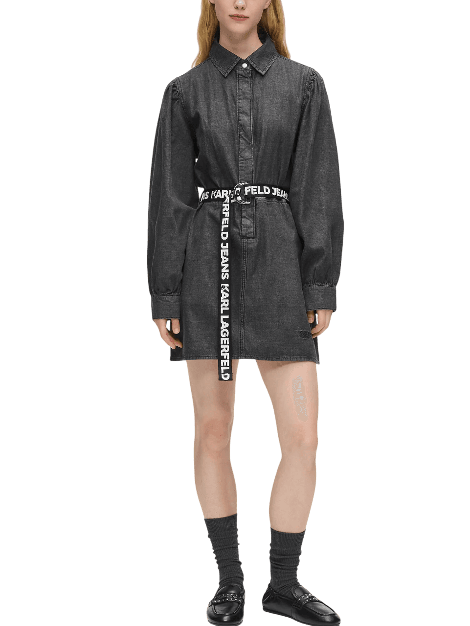 Γυναικείο Τζιν Φόρεμα Μαύρο Karl Lagerfeld Jeans B1W13038-1BJ WASHED BLACK